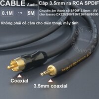 Cáp 3.5 ra AV coaxial S/PDIF 75Ohm dùng cho DAC iBasso DX220 DX200 DX150 DX120 DX160 DX80 DX90 - 3.5mm to coaxial cable