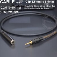 Cáp 3.5 sang 6.5 DIY 0.2 đến 5 mét - 3.5mm male to 6.5mm female cable