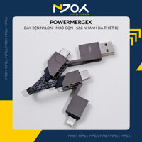 Cáp 4 in 1 Sạc Nhanh 60W PD 3.0 QC 3.0 Cho Điện Thoại IP Samsung Xiaomi Oppo Ngắn 25cm PowerMergeX Njoyshop