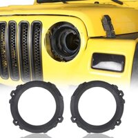 Cặp 7 "LED Đèn Pha Gắn Giá Đỡ Vòng Nhựa Cho Xe Jeep Wrangler TJ 1997-2006