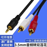 Cáp âm thanh 1 đến 2, cáp 3.5mm sang RCA kép cho kết nối loa máy tính TV bộ khuếch đại