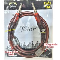 Cáp âm thanh 2 đầu 6.5mm dài 1.5M 3M 5M chuyên dùng guitar, organ cao cấp cáp loa 2 đầu 6 ly - 1M DÂY MÀU NÂU