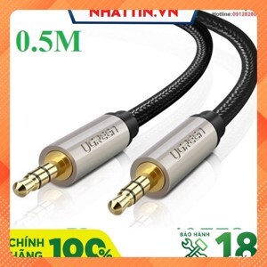Cáp âm thanh 3.5mm dài 0.5M Ugreen 40778