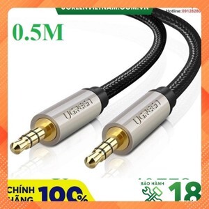 Cáp âm thanh 3.5mm dài 0.5M Ugreen 40778
