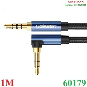 Cáp âm thanh 3.5mm dài 1m bện dù bẻ góc Ugreen 60179