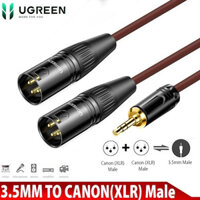 Cáp âm thanh 3.5mm ra CANON ( XLR đầu Đực ) Ugreen AV162 XLR NB305 màu đen