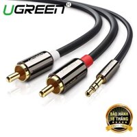 Cáp âm thanh 3.5mm sang 2 đầu bông sen RCA Ugreen 10749 - Hàng Chính Hãng