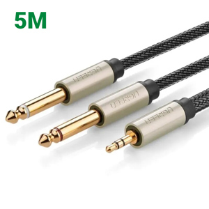 Cáp âm thanh 3.5mm sang 6.5mm dài 5m Ugreen 40794