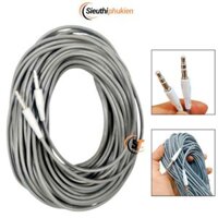 Cáp âm thanh audio 2 đầu 3.5mm dài 15m, Dây AV 2 đầu rắc 3.5mm , dây loa 1 ra 1 dài 15m
