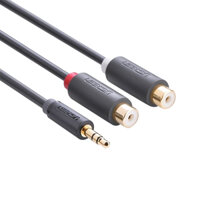 Cáp Âm Thanh Audio 3.5mm Ra Rca Âm Ugreen 10547 20cm - Hàng Chính Hãng