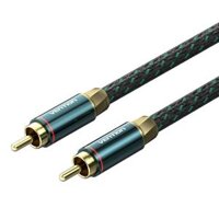 Cáp âm thanh cao cấp đầu Bông Sen Vention Cotton Braided RCA Male to Male Coaxial Audio Cable - BCT (Green Copper Type, DTS / 5.1 Channel Support)