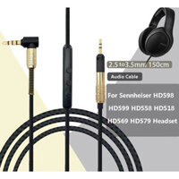 Cáp Âm Thanh Cho Sennheiser HD598 HD599 HD558 HD518 HD569 HD579 Tai Nghe Nâng Cấp Dây Nối Dài