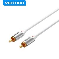 Cáp âm thanh Jack bông sen Vention Cotton Braided RCA Male to Male Audio Cable Silver - BCR (Cáp đơn jack bông sen 2 đầu đực )