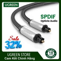 Cáp Âm Thanh Optical UGREEN AV108 AV122 Sợi quang dây bện lưới dài 1m - 3m Chính hãng
