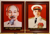 Cặp ảnh Chân dung Bác HỒ &amp; Bác GIÁP