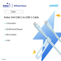 Cáp Anker 544 USB-C to USB-C 140W 0.9 mét A80F1H31 dùng cho các dòng điện thoại, hỗ trợ sạc siêu nhanh IPhone 15/samsung
