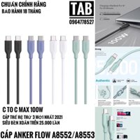 Cáp Anker PowerLine 3 FLOW C To C 100w A8552 A8553 - Bảo Hành 18T