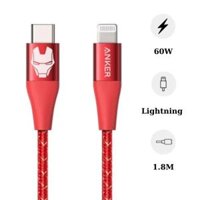 Cáp Anker Powerline II USB-C to Lightning (6FT/1.8M) A9551 Phiên bản Marvel (Iron Man)