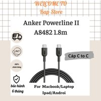 Cáp Anker Powerline II USB-C ra USB-C 2.0 - Dài 1.8m - A8482