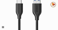 Cáp Anker USB C PowerLine 3ft với Điện trở 56k Ohm cho Samsung Galaxy Note 8, S8, S8+, S9, Oculus Quest, Sony XZ, LG V20 G5 G6, HTC 10 (Đen)