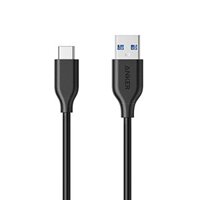 Cáp Anker USB C PowerLine 3ft với Điện trở 56k Ohm cho Samsung Galaxy Note 8, S8, S8+, S9, Oculus Quest, Sony XZ, LG V20 G5 G6, HTC 10 (Đen)