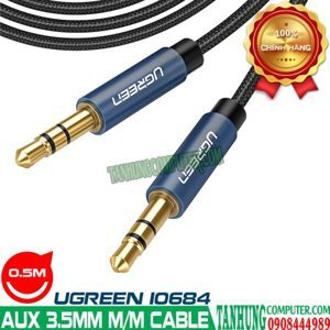 Cáp audio 3.5mm AUX dài 0,5m chính hãng Ugreen 10684