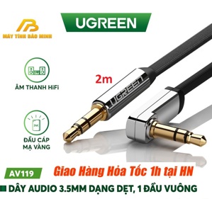 Cáp Audio 3.5mm bẻ góc 90 độ Ugreen 10599 2m