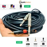 Cáp audio 3.5mm ra 2 đầu 6 ly kết nối điện thoại máy tính laptop với mixer , guitar , loa, âm ly