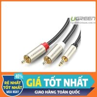 Cáp Audio 3,5mm ra 2 đầu RCA dài 2m chính hãng Ugreen 20823 mạ vàng cao cấp