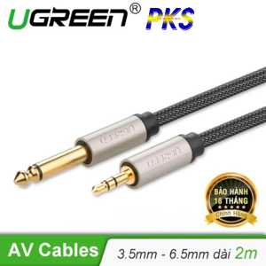 Cáp Audio 3.5mm sang 6.5mm 2M Ugreen 10628