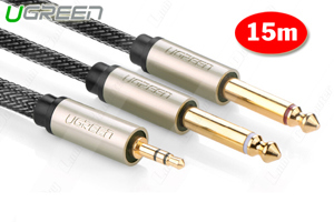 Cáp Audio 3.5mm to 2 x 6.5mm Ugreen 10623 15M