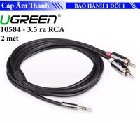 Cáp Audio 3.5mm to AV hoa sen (RCA) dài 2M Ugreen 10584