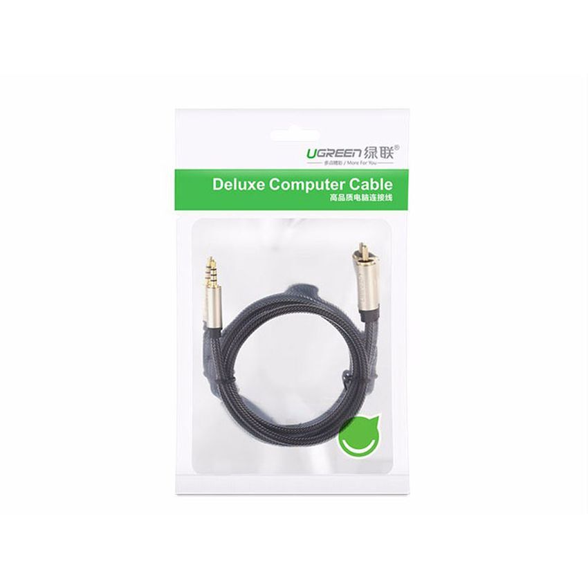 Cáp Audio 3.5mm to RCA Coaxial Ugreen 20734 3m