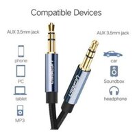 Cáp Audio AUX 3.5mm trên ô tô dài 2m chính hãng Ugreen có giao hỏa tốc