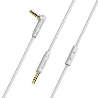 Cáp Audio AUX BOROFONE BL5 Chuyển Jack 3.5mm sang Jack 3.5 mm, Hỗ trợ Microfone, Nút điều khiển - Hàng Chính Hãng -  màu trắng