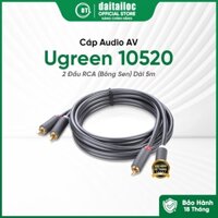 Cáp Audio AV 2 Đầu RCA (Bông Sen) Dài 5m Ugreen 10520 - Hàng Chính Hãng