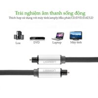 Cáp audio quang (Toslink, Optical) dài 1m, 1.5m, 2m, 3m Ugreen 10539. 10540.10541.10542 - Hàng Chính hãng