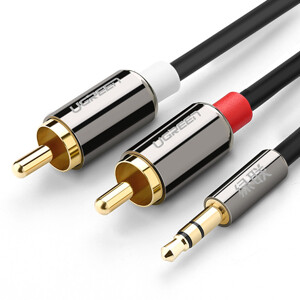 Cáp Audio Ugreen 10591 - 3.5mm ra 2 đầu hoa sen, dài 5m