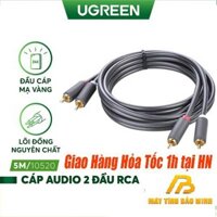 Cáp AV 2 hoa sen (RCA) dài 5m chính hãng UGREEN 10520