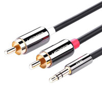 Cáp AV 3.5mm Male To 2RCA Male Ugreen AV116 10583 - Đen - Hàng Chính Hãng