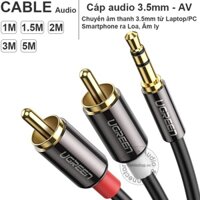 Cáp AV 3.5mm ra 2 đầu bông sen 1M đến 5M Ugreen AV116 - Dây 3.5 ra AV