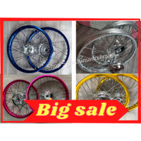 Cặp bánh căm Crom vành (niềng) nhôm Thái dùng cho Sirius/ Jupiter/ Taurus/ Exciter 2006-2010