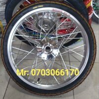 CẶP BÁNH CĂM SIRIUS, NIỀN NHÔM BAN ZAI THÁI, ĐÙM CĂM MẠ CROM, VỎ CRV TIRE THÁI. 60.90,70.90