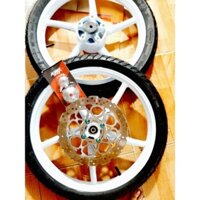 CẶP BÁNH MÂM EXKEI 5 CÂY  GẮN XE EXCITER150 VỎ MICHELIN K RUỘT  70.90 80.90 KÈM ĐĨA VỚI ỐC VỚI CỤC CANH  .