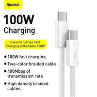 Cáp Baseus 100W PD USB C sang USB Type C cho Macbook Pro iPad Xiaomi Samsung