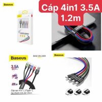 Cáp Baseus rapid 4 đầu 3.5A (ip+ip+C+M)