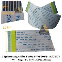 Cáp bẹ cùng chiều 1 mét AWM-20624 80C 60V VW-1, Cáp FFC FPC