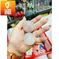 Cặp Bi Lăn Tay Đá Thạch Anh Hồng Tự Nhiên đường kính bi:3,5-4,5cm