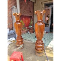 cặp bình gỗ xà cừ cao 1m65 đường kính 45cm