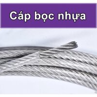 Cáp bọc nhựa (cáp thép bọc nhựa) cuộn 100 mét - Size 3mm > 6 mm CÁP THÉP THÁI BÌNH VINA